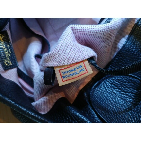 Dooney & Bourke Black Pebble Grain Leather Hobo Logo Lock Shoulder Bag & Wallet - Picture 10 of 16